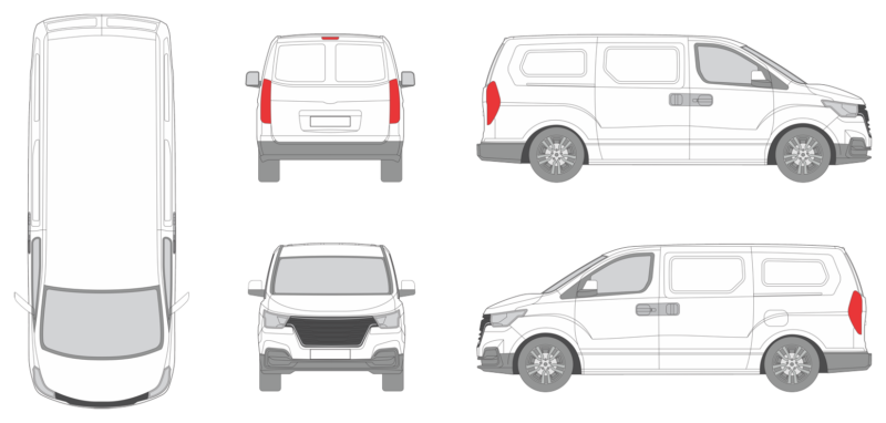 Hyundai iLoad 2018 Standard Slide Door RL Van Template