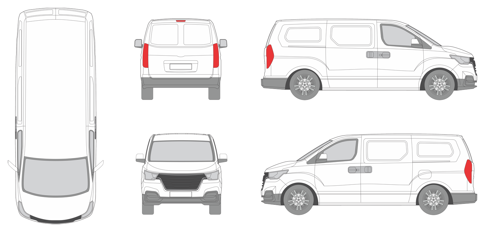 Hyundai iLoad 2018 Standard Slide Door RL Van Template