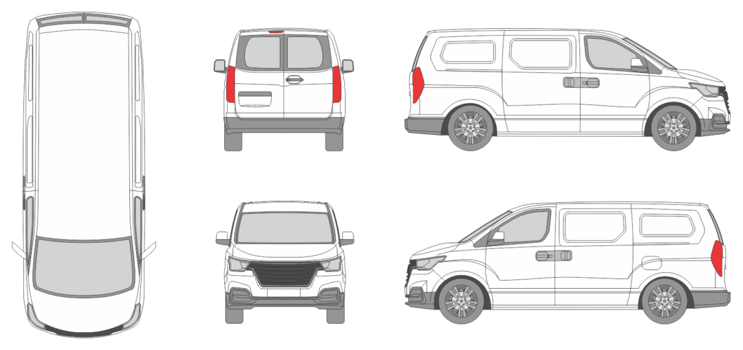 Hyundai iLoad 2018 Window Slide Door RL Van Template