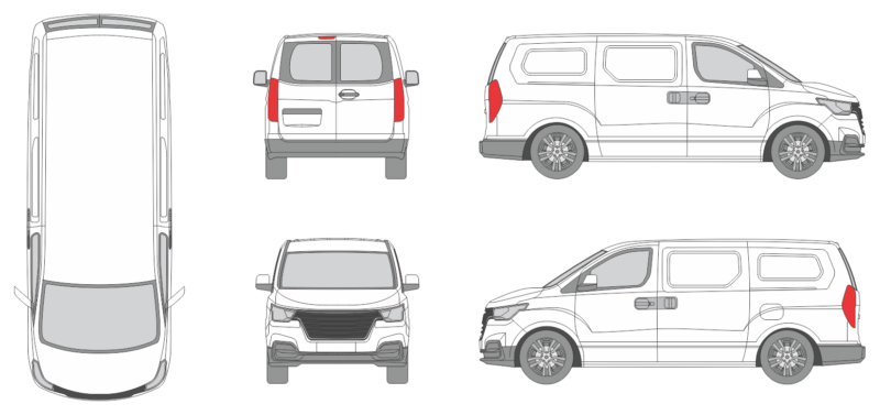 Hyundai iLoad 2018 Window Slide Door RL Van Template