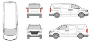 Hyundai iLoad 2018 Window Slide Door RL Van Template