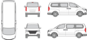 Hyundai iMax 2018 Window Slide Door RL Window RL Van Template