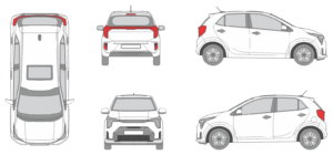 Kia Picanto 2023 Car Template