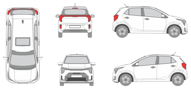 Kia Picanto 2023 Car Template