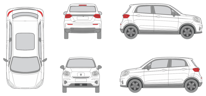 Leapmotor T03 2020 Car Template