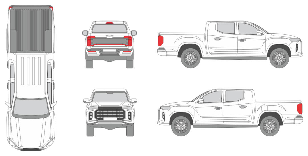 Maxus T90 2021 Pickup Template