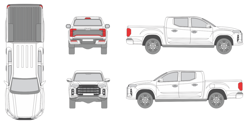 Maxus T90 2021 Pickup Template