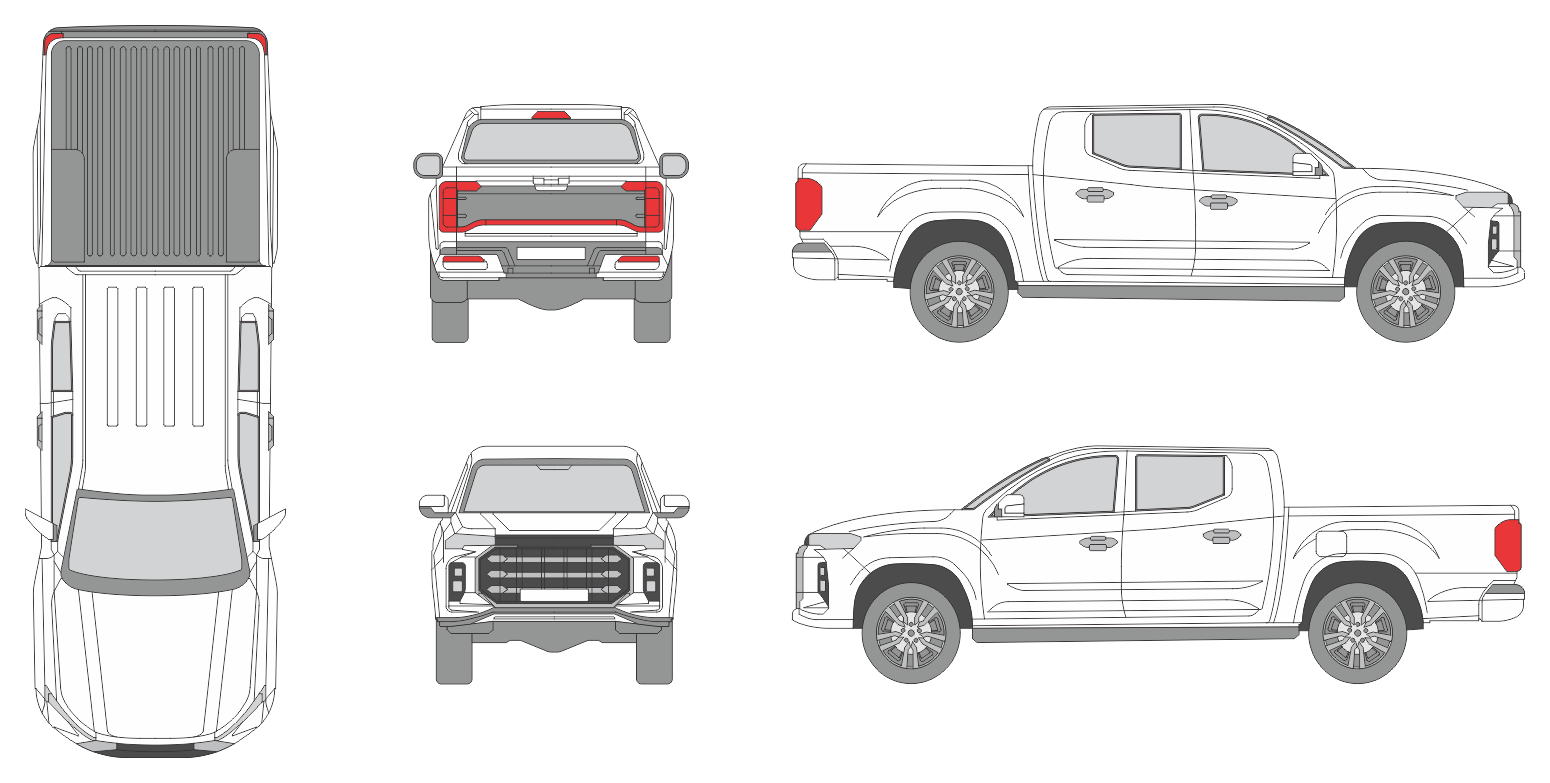 Maxus T90 2021 Pickup Template