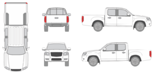 Mazda BT-50 2006 Pickup Template