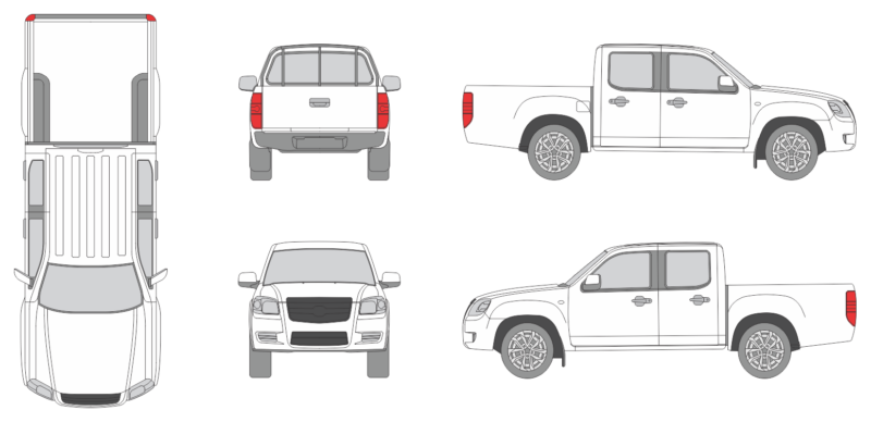 Mazda BT-50 2006 Pickup Template