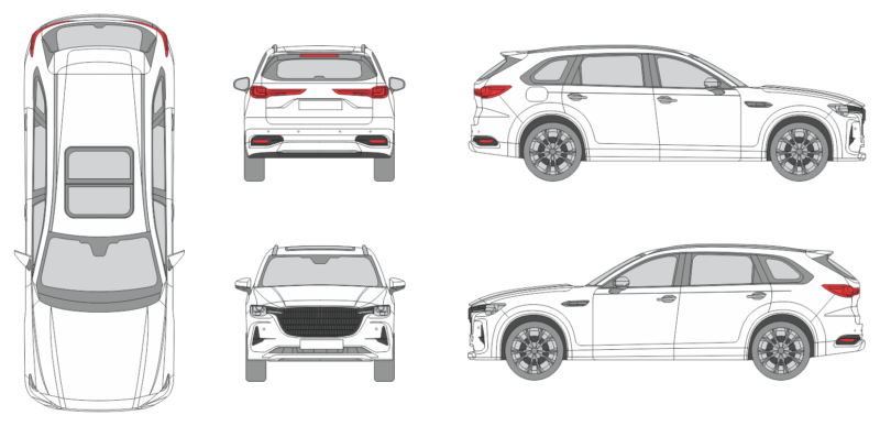 Mazda CX-80 2024 SUV Template