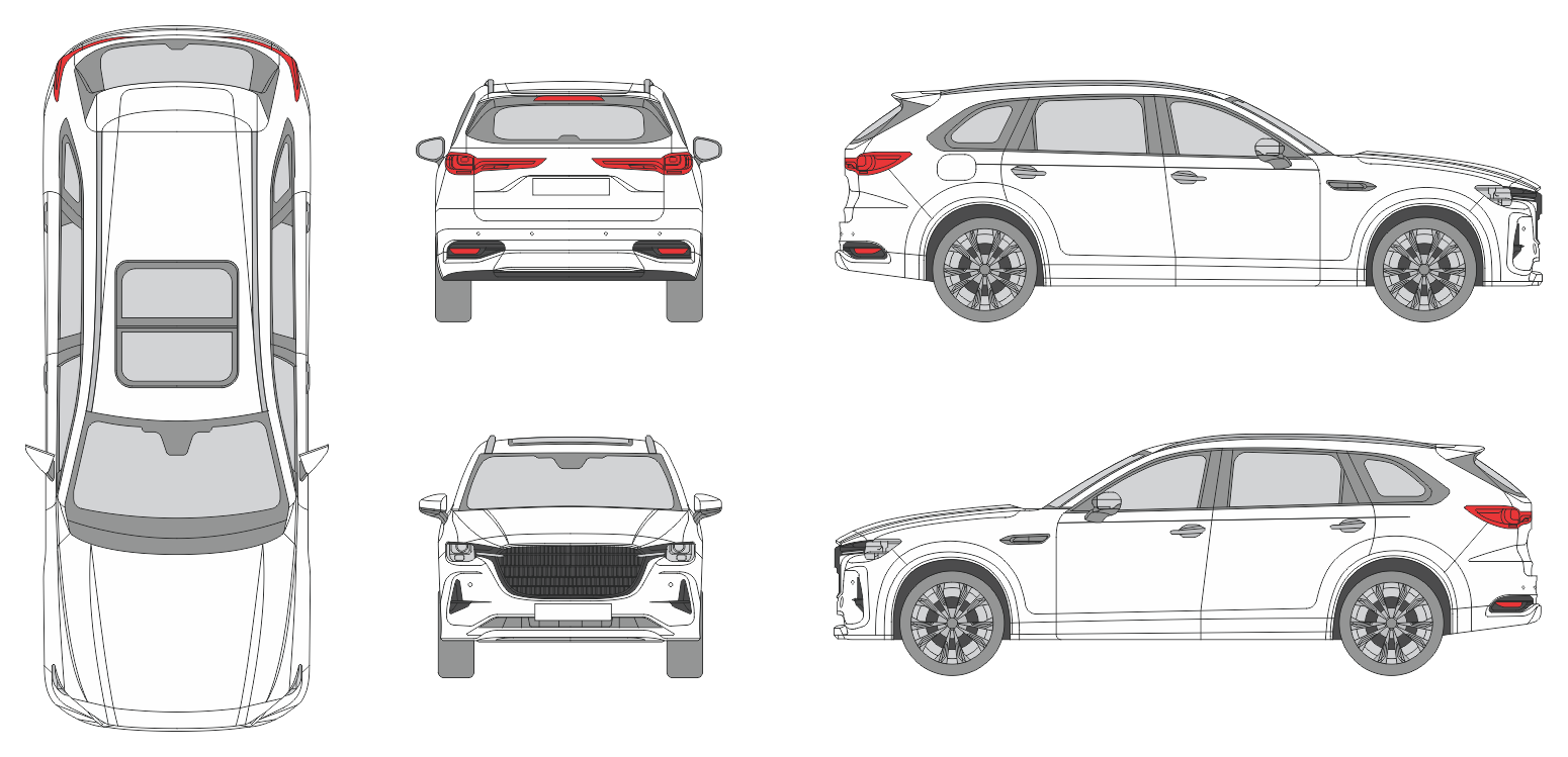 Mazda CX-80 2024 SUV Template