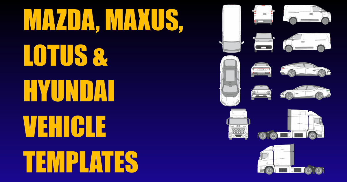 Mazda, Maxus, Lotus and Hyundai Vehicle Templates Added