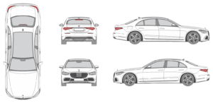 Mercedes Benz S-Class LWB 2021 Car Template