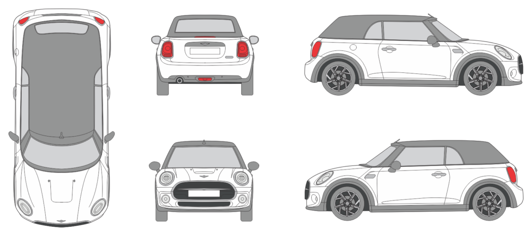 Mini Cooper F57 2016 Car Template