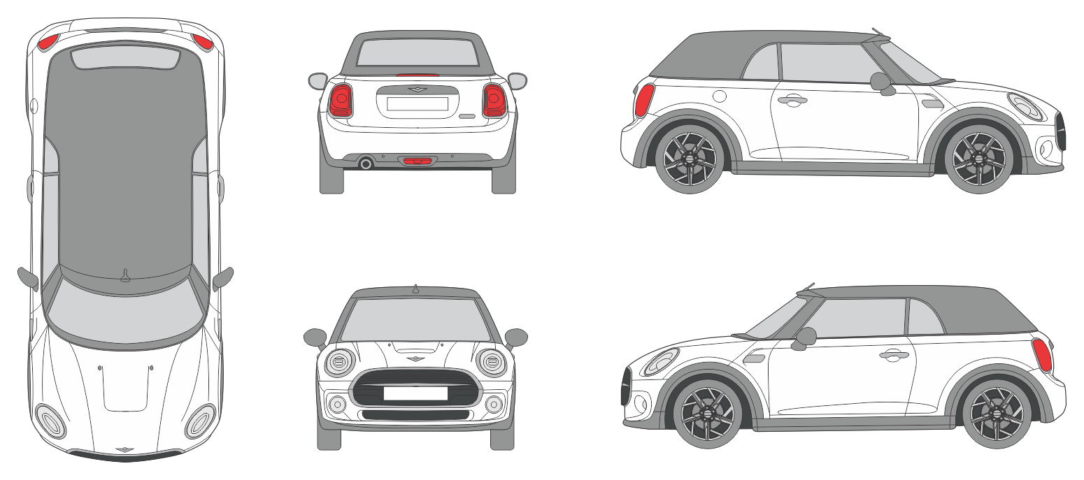 Mini Cooper F57 2016 Car Template