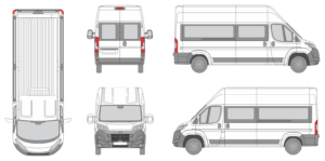 Opel Movano 2024 Med-Long Super High Window Slide Door RL Window RL Van Template