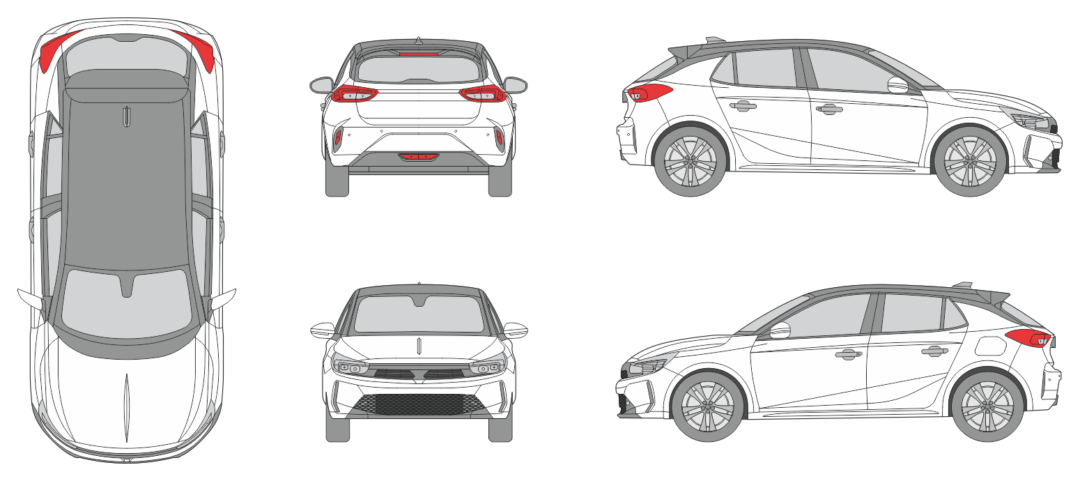 Vauxhall Corsa 2023 Car Template