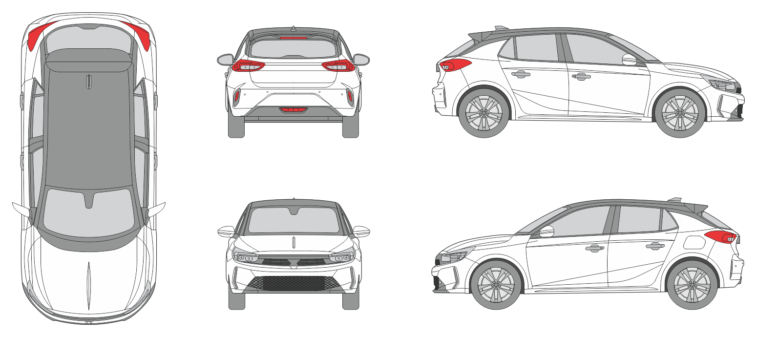 Vauxhall Corsa 2023 Car Template