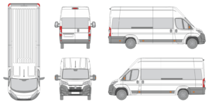 Citroen Relay 2024 Extra Long Super High Window Slide Door RL Window RL Van Template