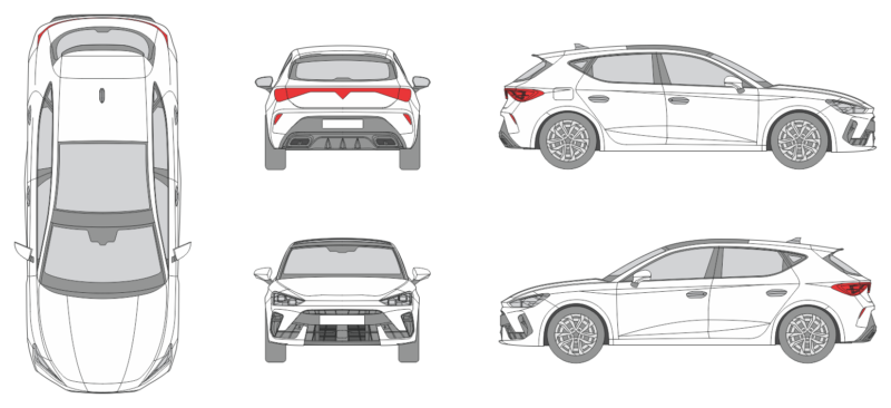 Cupra Leon 2024 Car Template