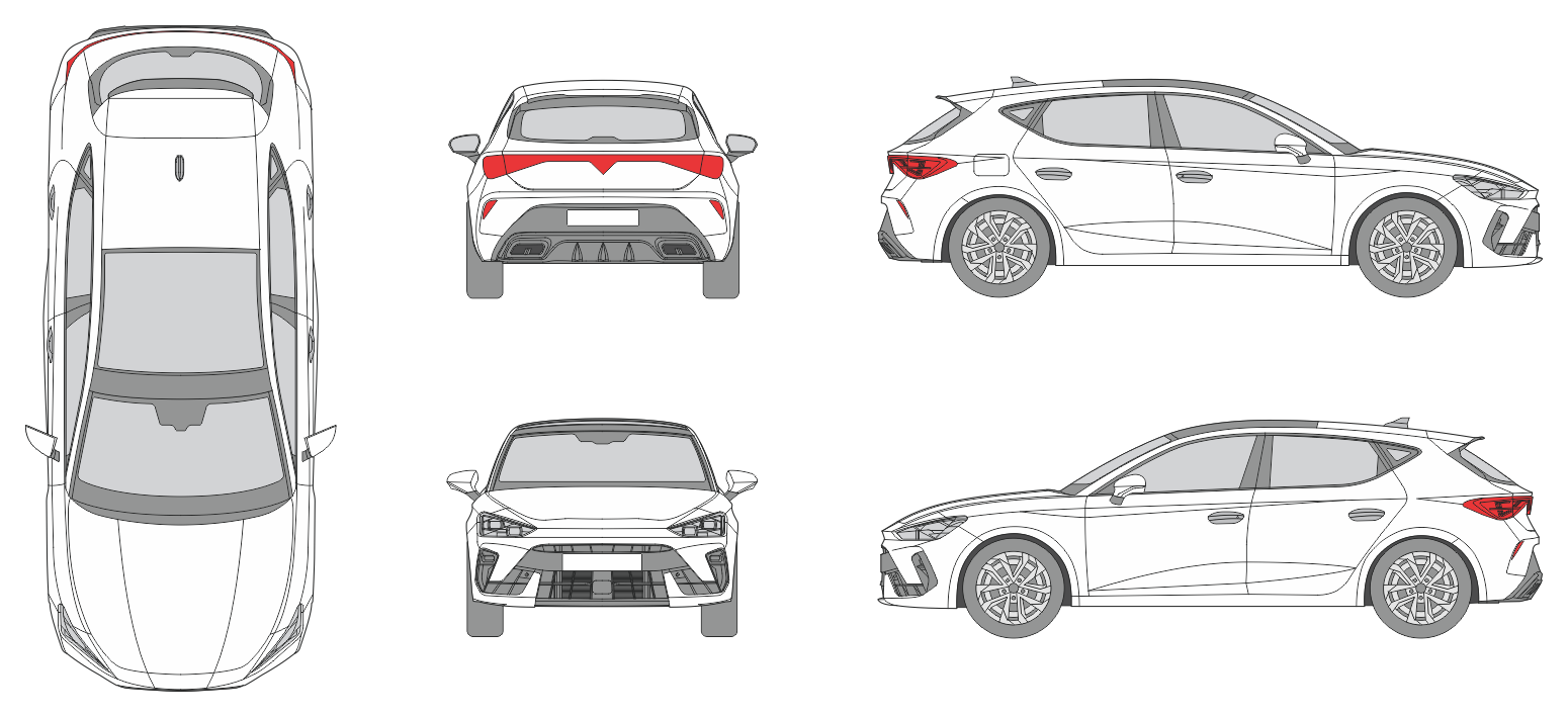 Cupra Leon 2024 Car Template