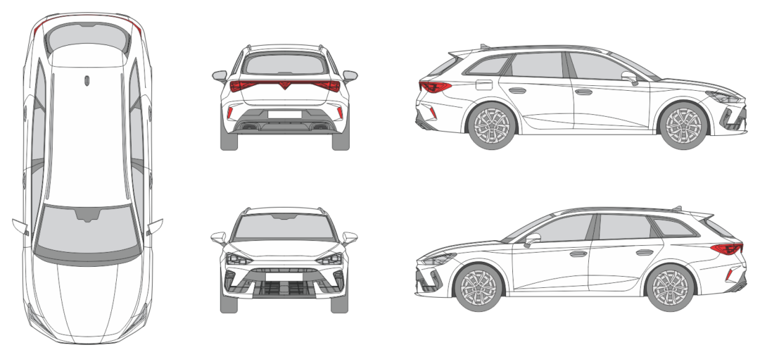 Cupra Leon Sportstourer 2024 Car Template