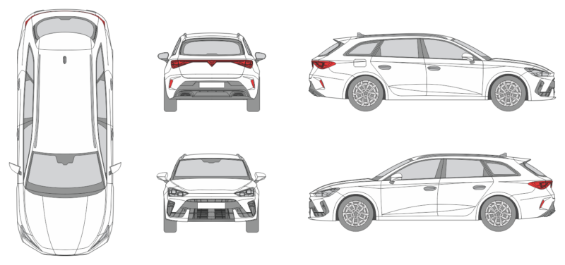 Cupra Leon Sportstourer 2024 Car Template