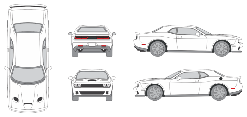 Dodge Challenger 2014 Car Template