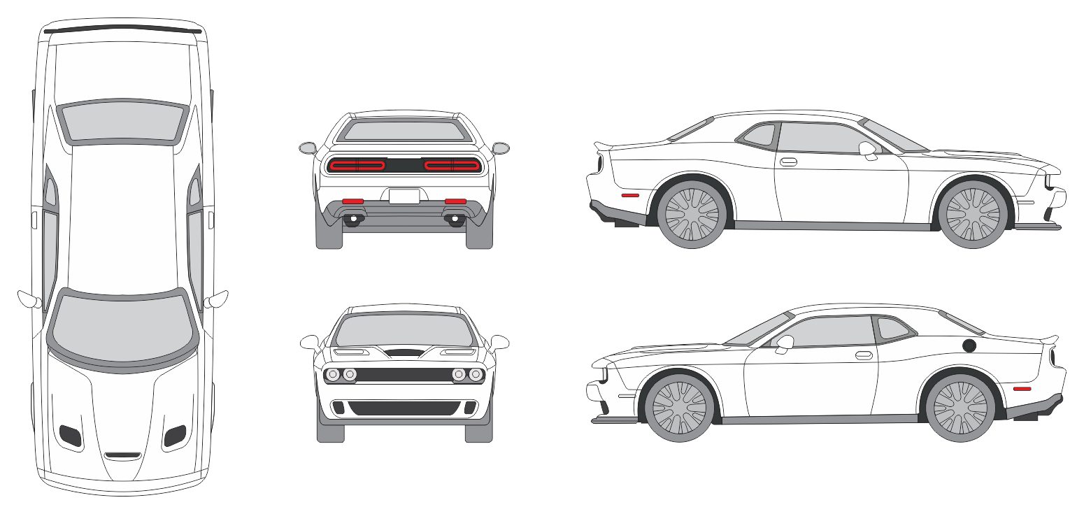 Dodge Challenger 2014 Car Template