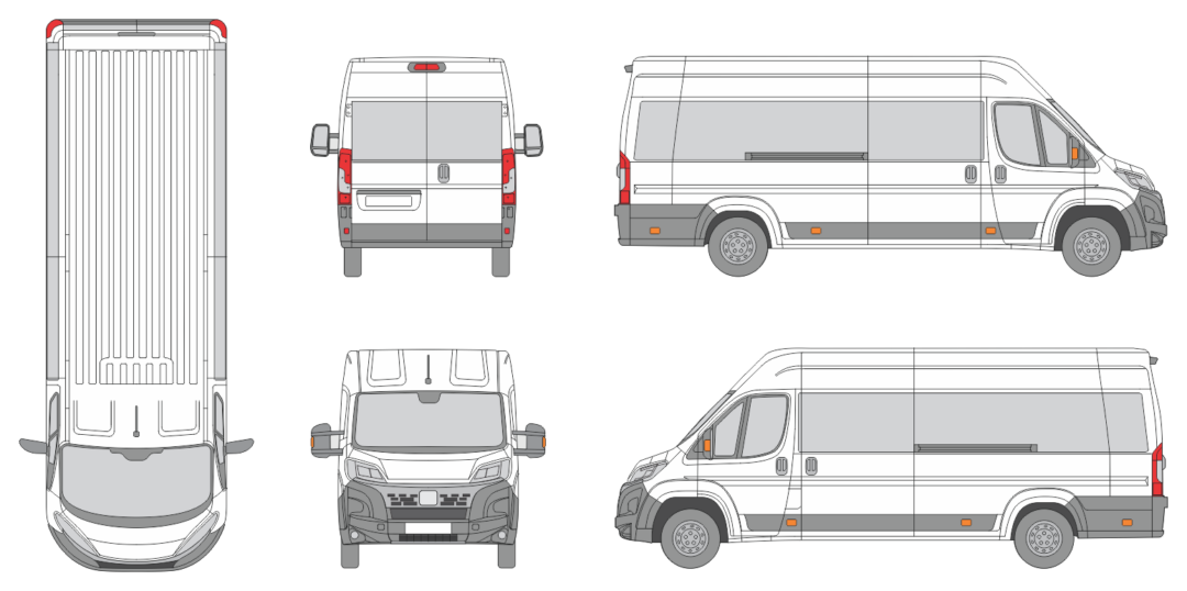 Fiat Ducato 2024 Extra Long Med High Window Slide Door RL Window RL