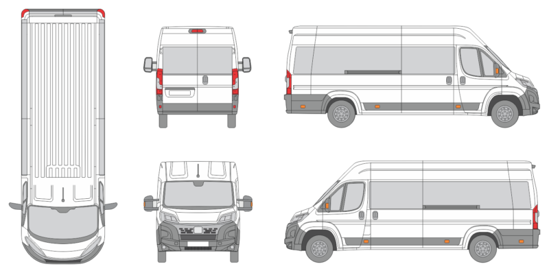 Fiat Ducato 2024 Extra Long Med High Window Slide Door RL Window RL