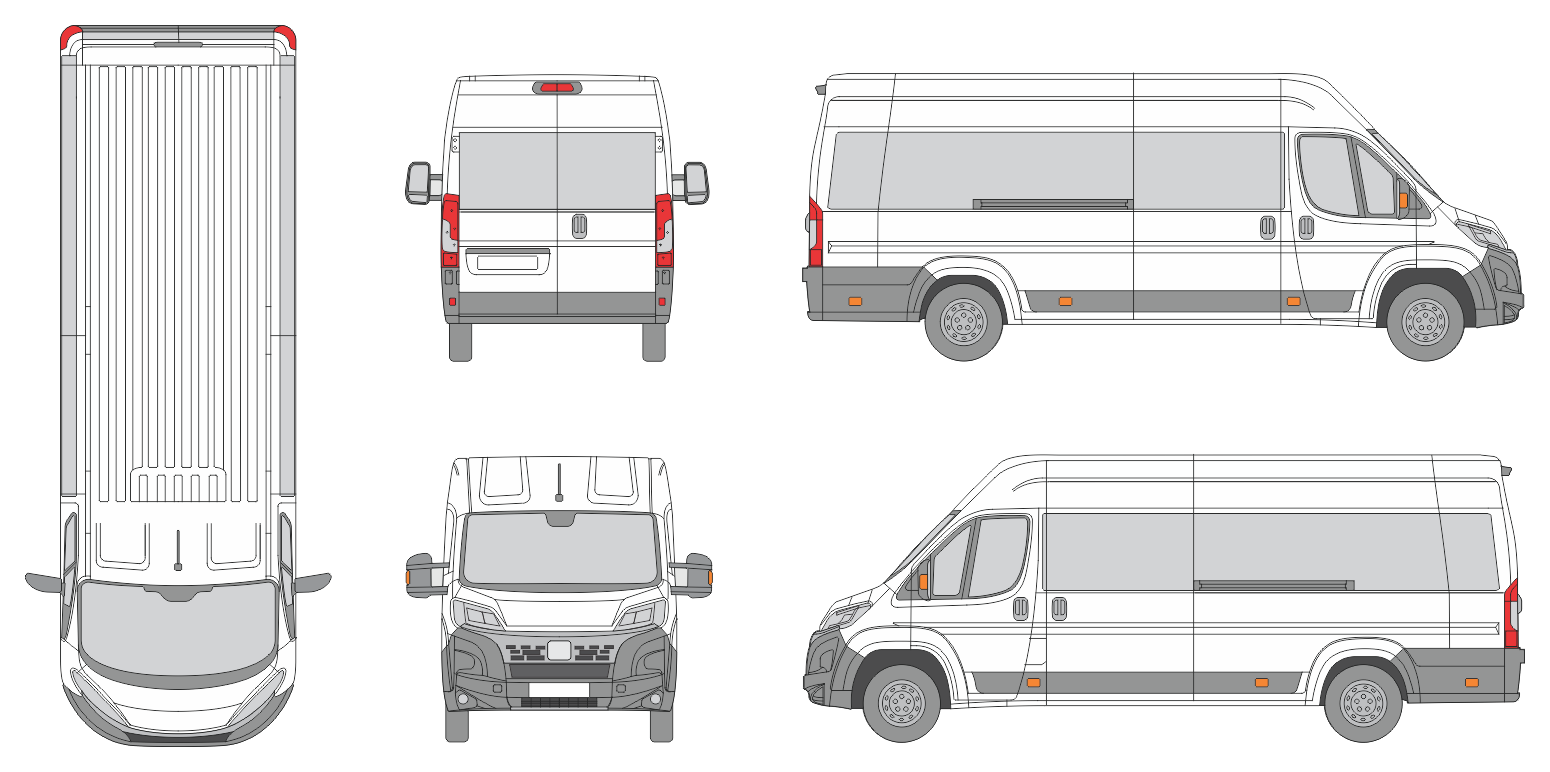 Fiat Ducato 2024 Extra Long Med High Window Slide Door RL Window RL