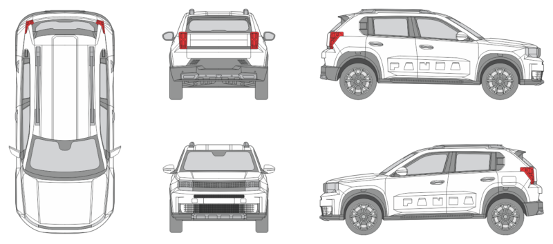 Fiat Grande Panda 2024 Car Template