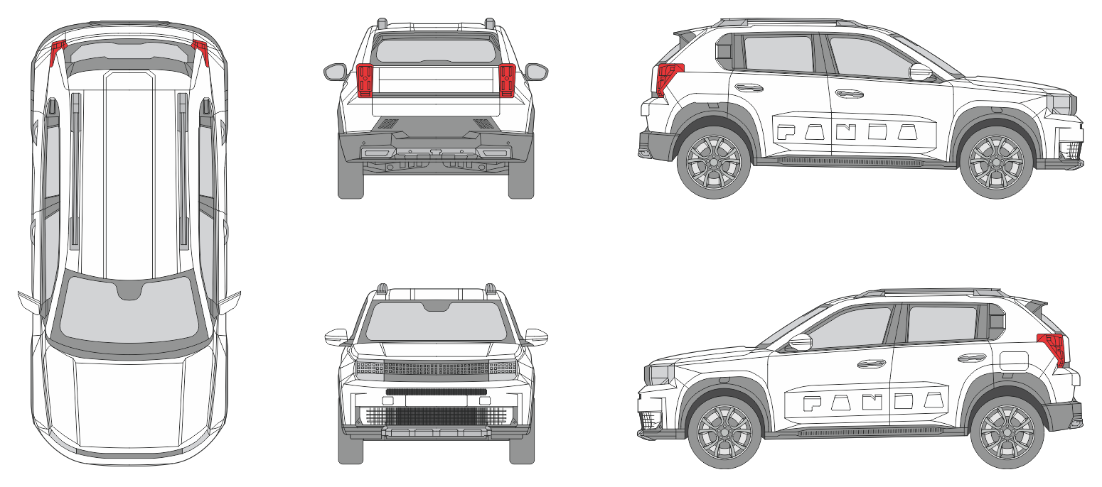 Fiat Grande Panda 2024 Car Template