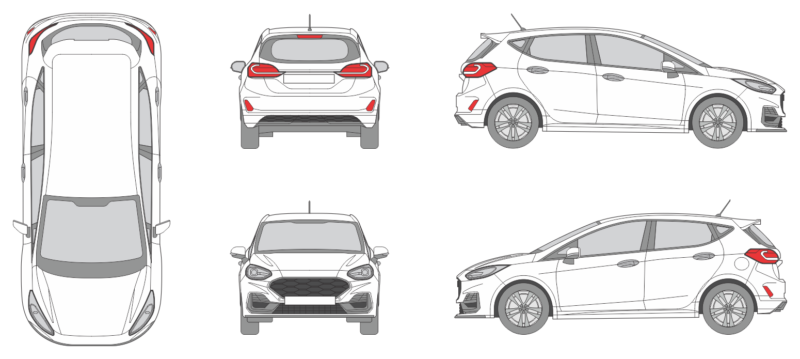 Ford Fiesta 2022 Car Template