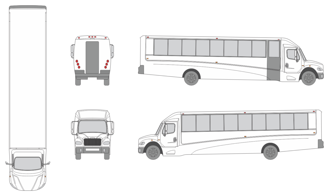 Freightliner GM40 S2 2018 Bus Template