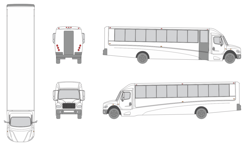 Freightliner GM40 S2 2018 Bus Template