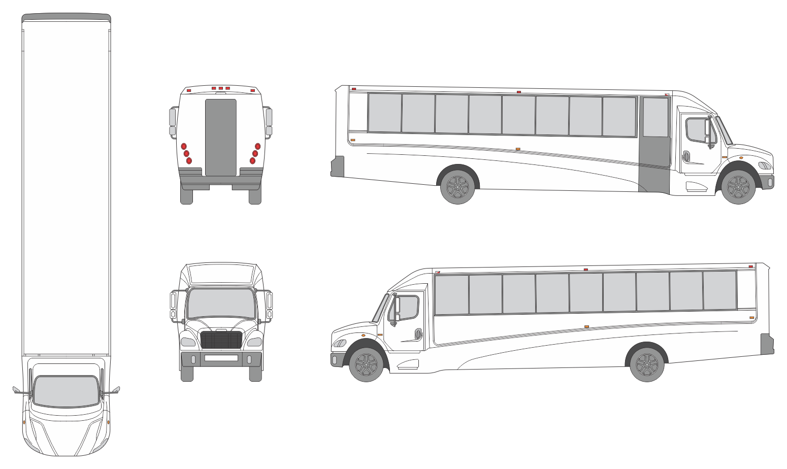 Freightliner GM40 S2 2018 Bus Template