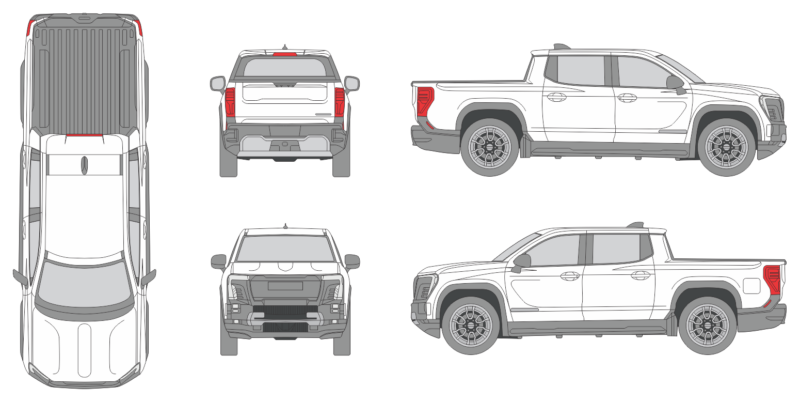 GMC Sierra EV 2024 Pickup Template