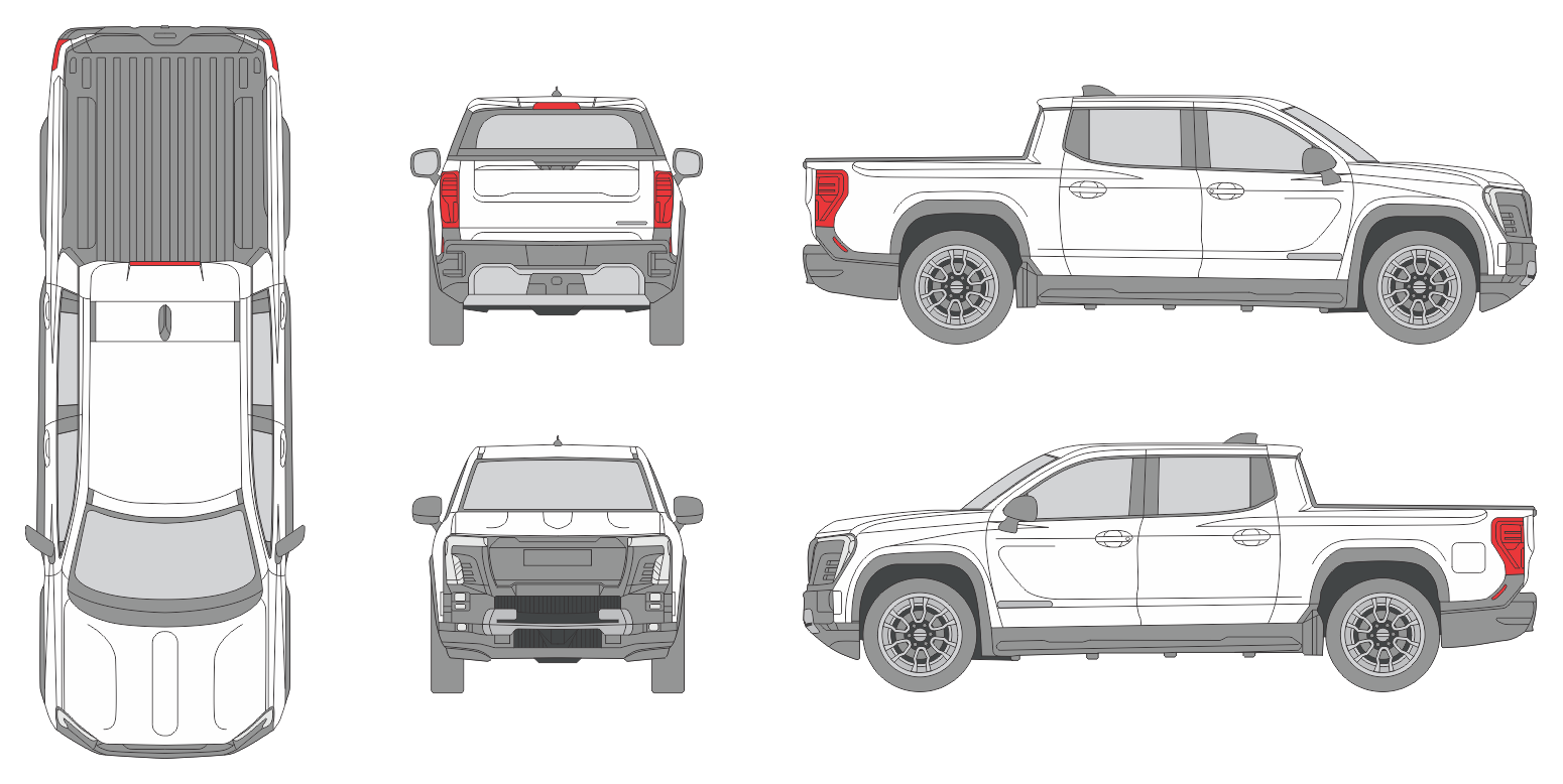 GMC Sierra EV 2024 Pickup Template