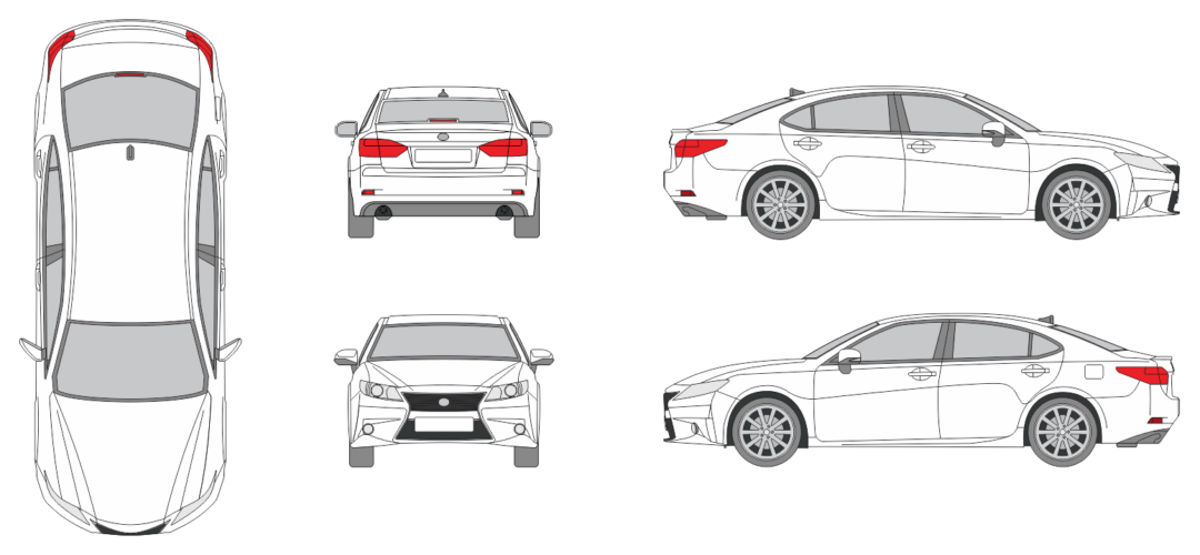 Lexus ES 2012 Car Template