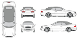 Mercedes Benz CLK 1997 Car Template