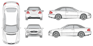 Mercedes Benz CLK 2003 Car Template