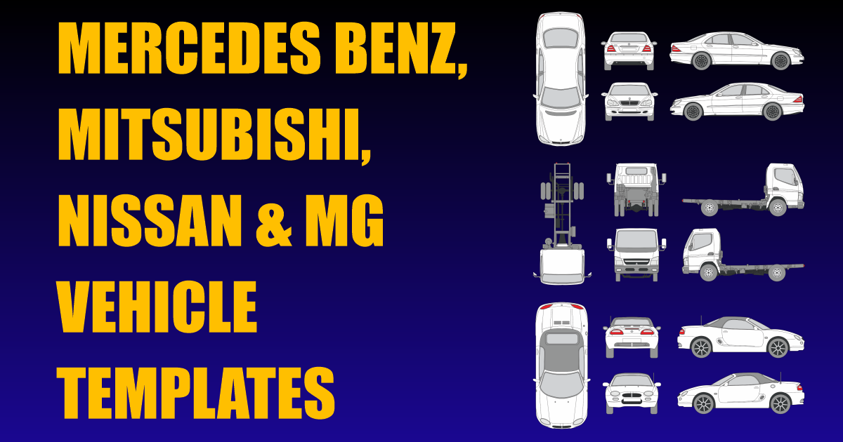 Mercedes Benz, Mitsubishi, Nissan and MG Vehicle Templates Added