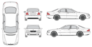 Mercedes Benz S-Class 1998 Car Template