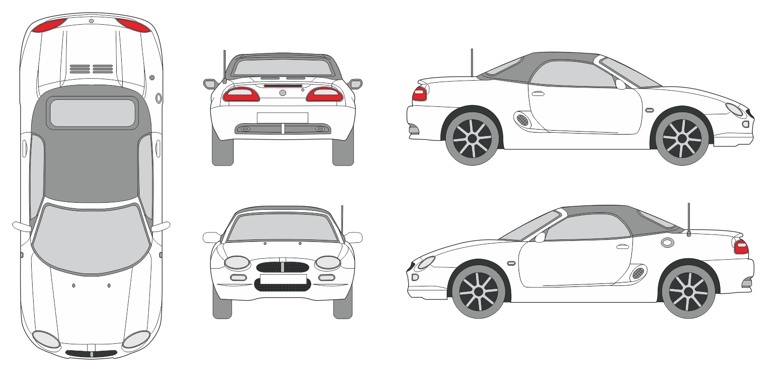 MG F 1995 Car Template