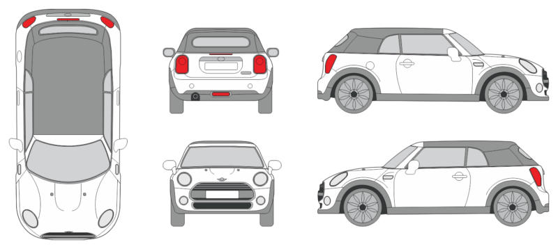 Mini One 2015 Car Template