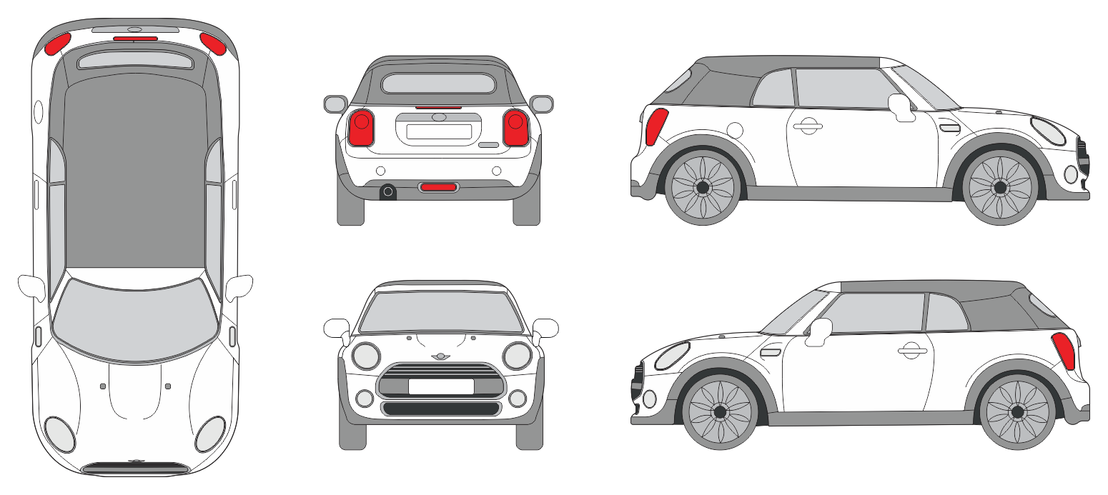 Mini One 2015 Car Template