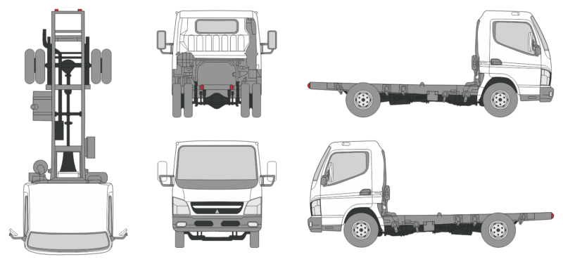 Mitsubishi Fuso Canter 2005 Truck Template